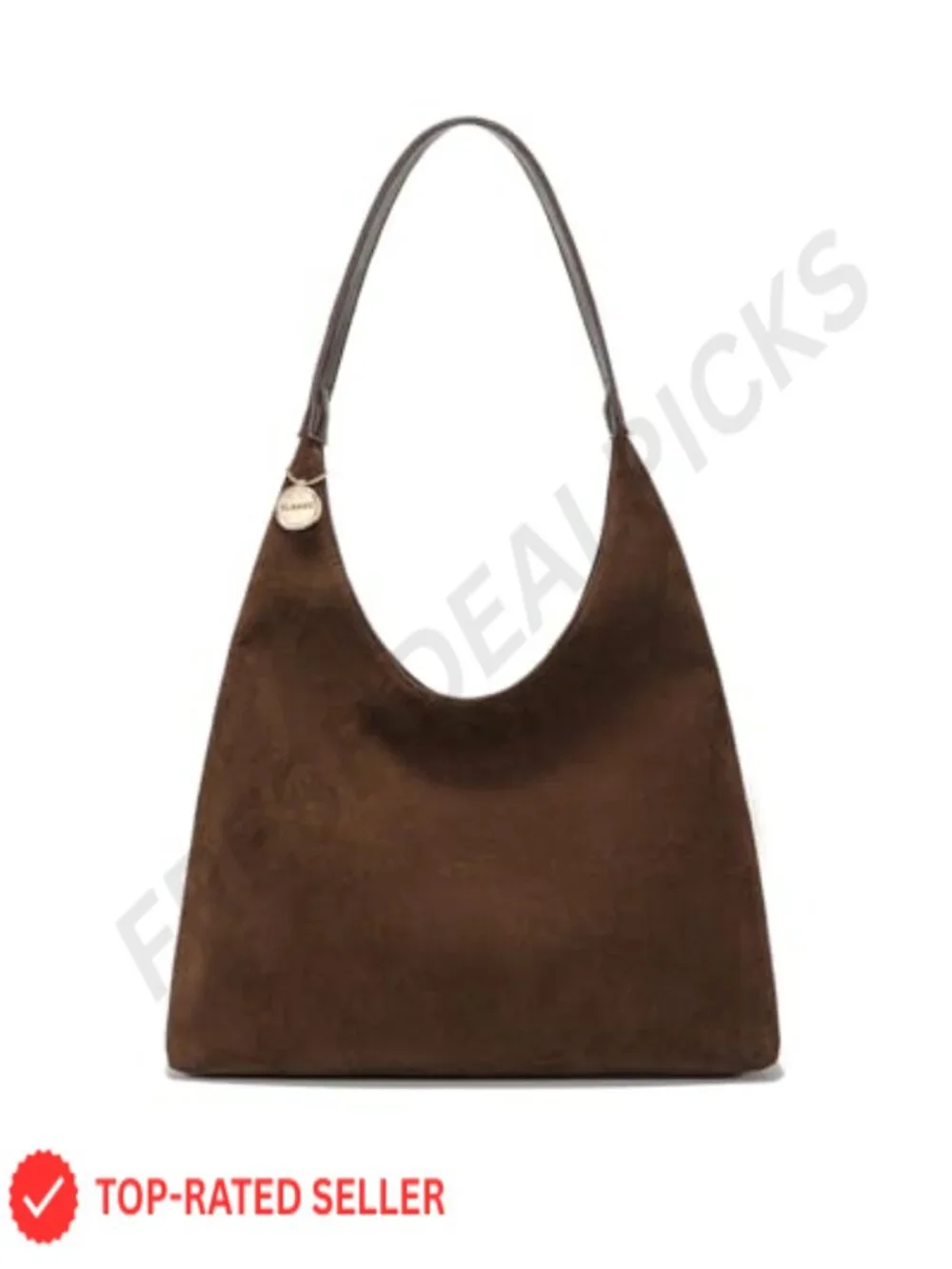 Faux Suede Tote Bag for Women, Slouchy Hobo Bag, Large Handbag